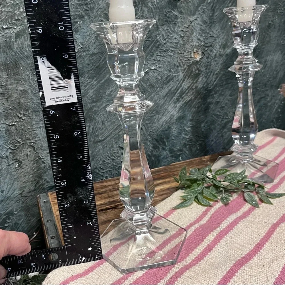 Imperial lead crystal 10” candlestick  holder taper - Picture 5 of 6